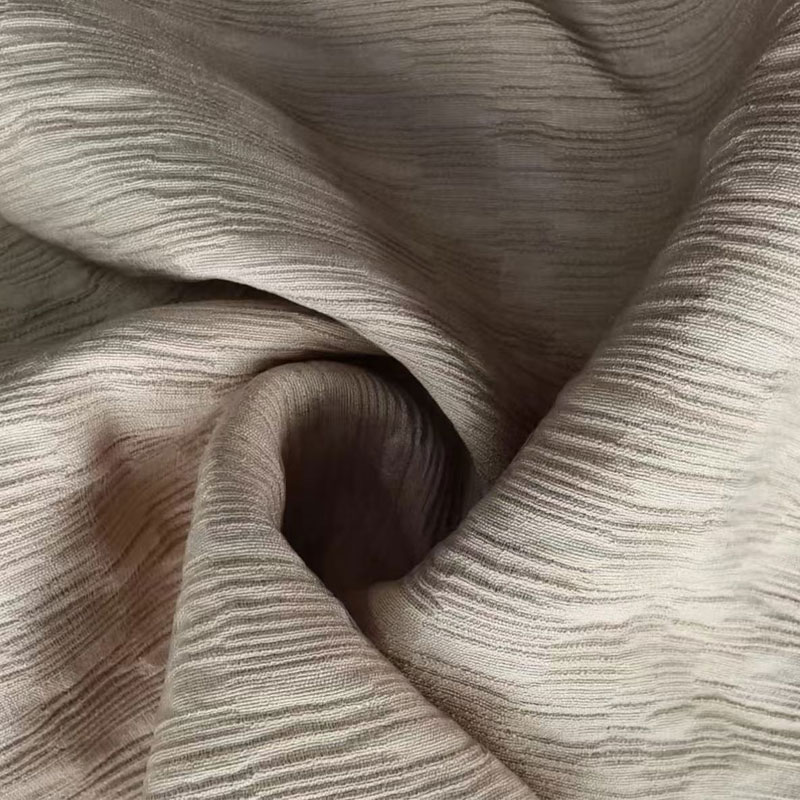 Tessuto jacquard in rayon di nylon a filamento singolo con struttura pieghettata distinta